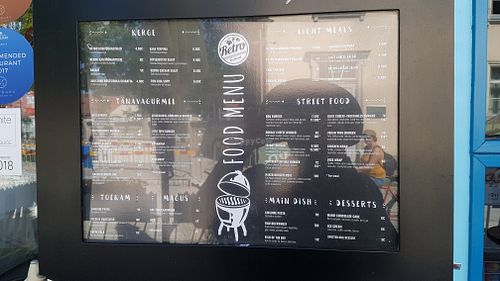 Outside menu at Retro Kohvik in Kuressaare