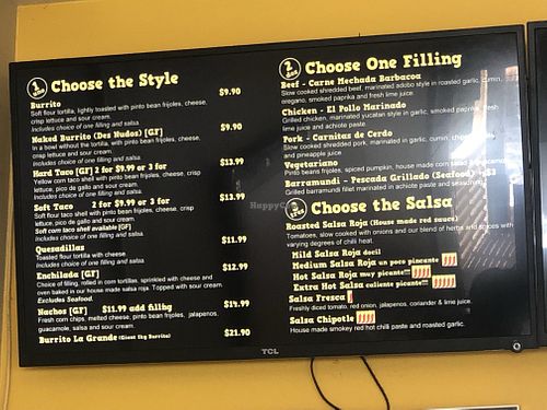 vegetariano can be vegan cheese upon request at no additional charge at Taco Boy in Noosa Heads