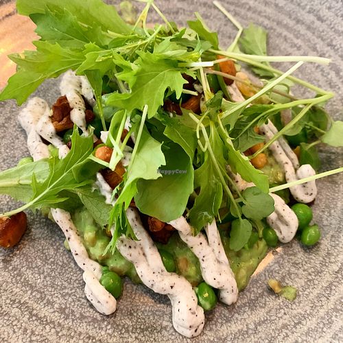 Spelt and pea risotto. at Maannos in Helsinki