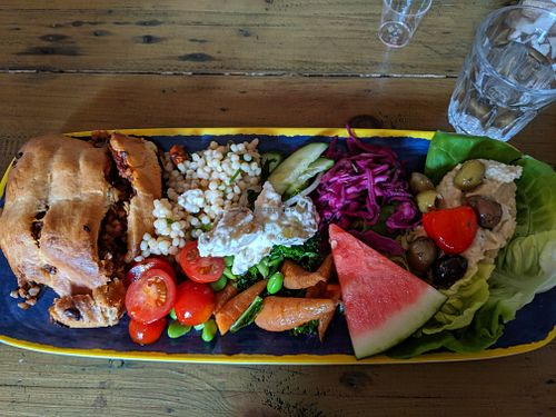my lunch platter with vegan Nut Wellington at The Sondes Tea House & General Stores in Faversham