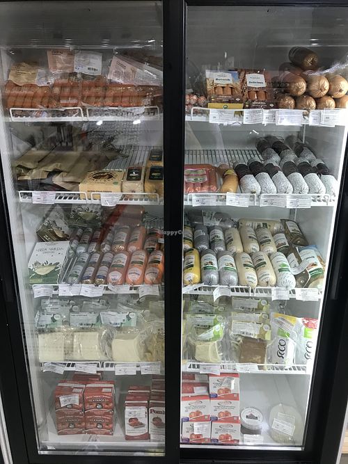 Vegan sausages, cheese and tofu  at Edim Polezno - Sovetskaya in Irkutsk