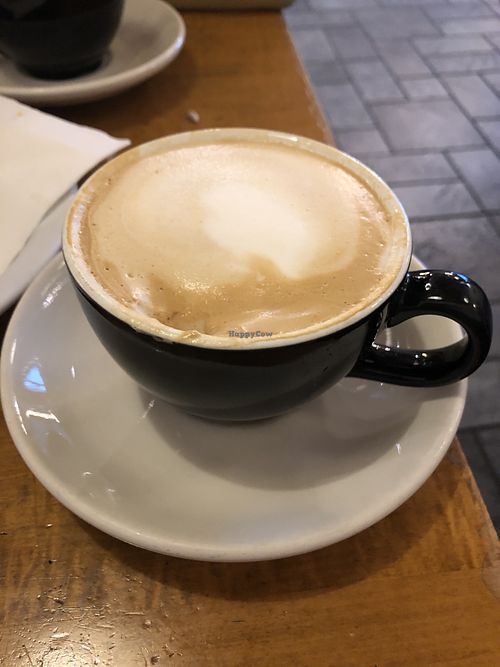 Soy vanilla latte at Tiny's Coffee - South East in Portland