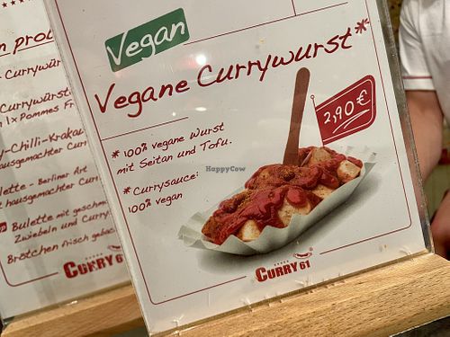 menu at Curry 61 in Berlin