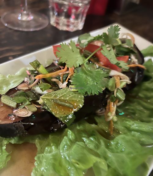 Aubergine starter   at Ya Lamaï in Paris