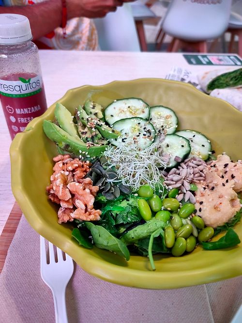 Hummus salad bowl at Wekey Food Philosophy in Ondara