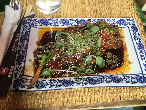 Teriyaki tofu at Roots Experience in Lisbon