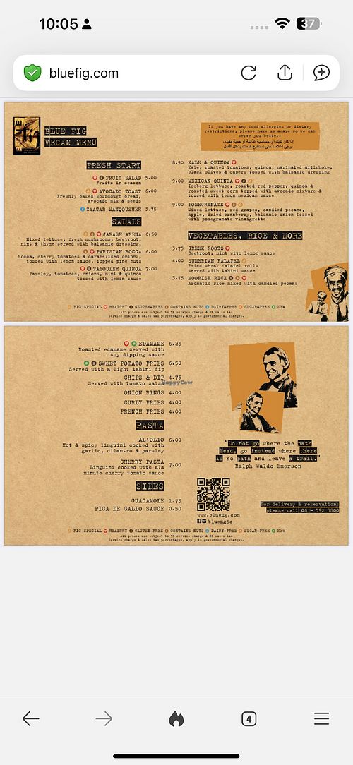   at Blue Fig in Amman