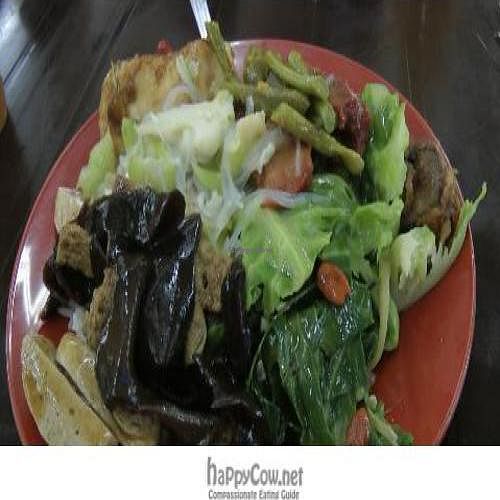 A plate that cost only a few ringgit at Le Tian Vegetarian Stall in Kuala Lumpur