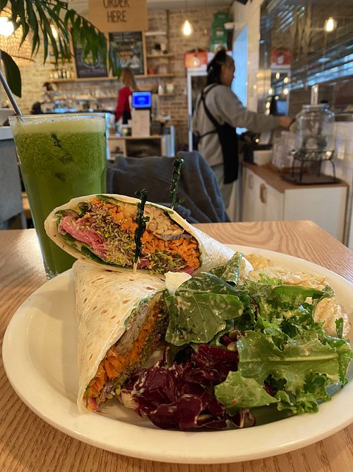 Rainbow wrap  at Plant Cafe & Kitchen - Itaewon in Seoul