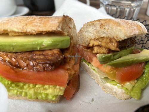 TLT (Marinated Tempeh, lettuce, tomato, pickled avocado, chipotle mayo)  at Rialto in Eyemouth