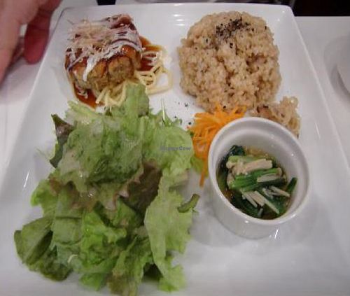 Daily Special Tempeh Patty at Hanada Rosso in Tokyo