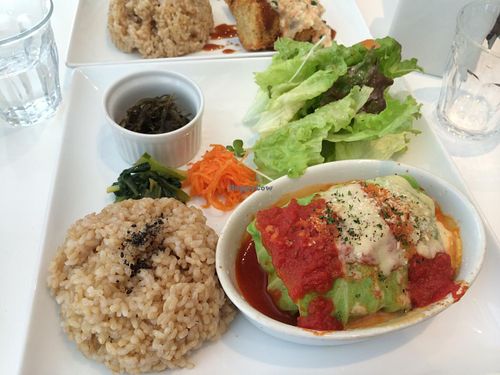 Cabbage roll lasagna  at Hanada Rosso in Tokyo