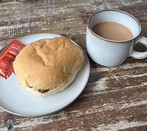 Vegan sausage cob (£3!)  at Gongoozler in Dudley