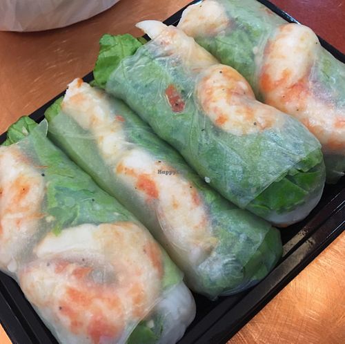 spring rolls at Loving Hut in San Jose