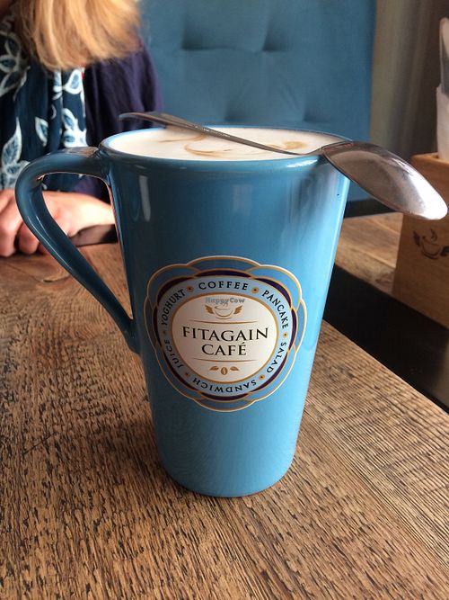 Massive latte at Fitagain in Krakow