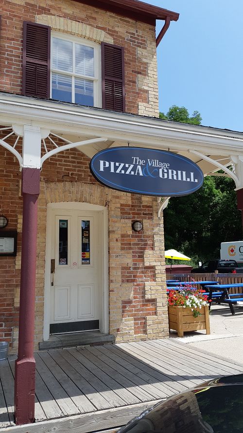 The restaurant's front at The Village Pizza and Grill in Flesherton