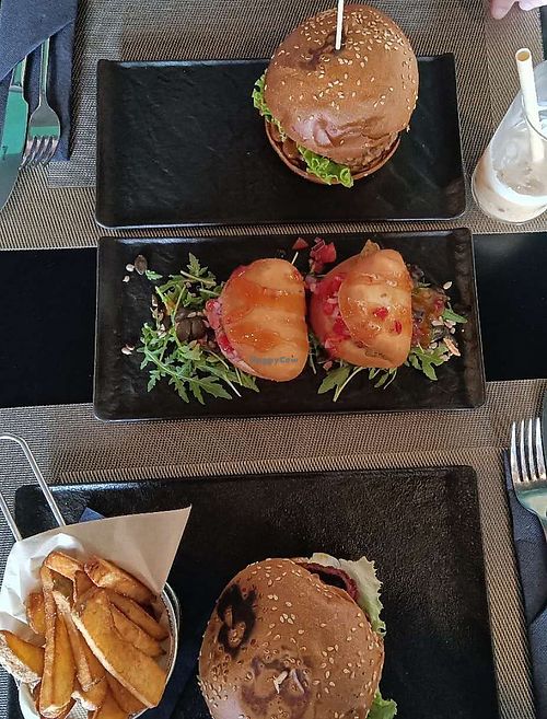 Burgers & bao buns. at Urban & Veggie in Dubrovnik