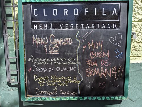Sign at Clorofila in Queretaro