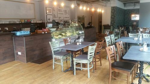 Inside at Greens Vegan in Cardiff