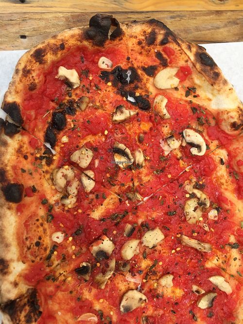 Marinara with shooms at Baby Blue Woodfired Pizza - Food Cart in Portland