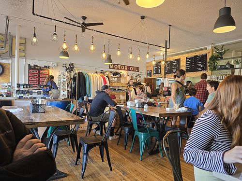 Inside at Moab Garage Co. in Moab