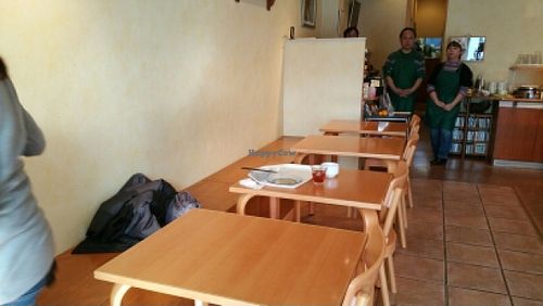 table at Greens Vegetarian Dishes in Osaka