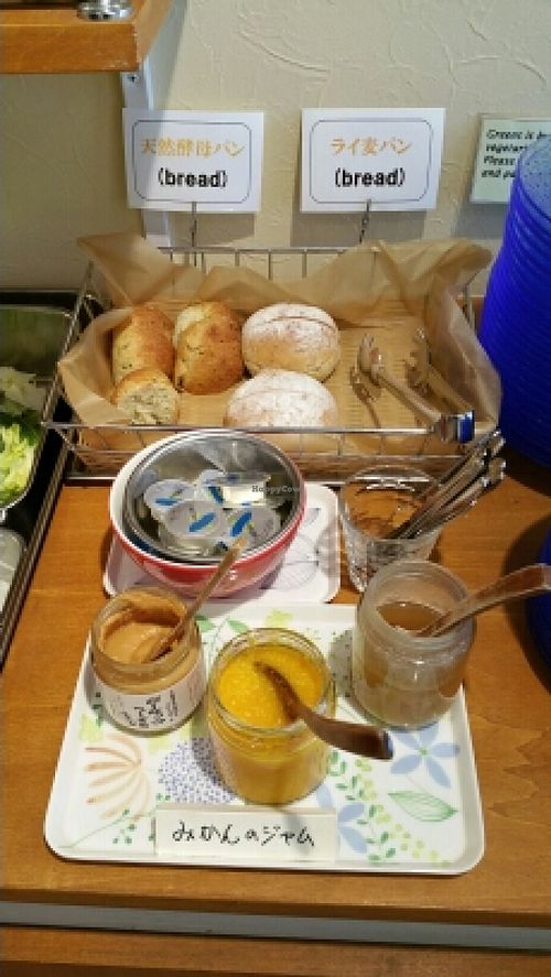 bread at Greens Vegetarian Dishes in Osaka
