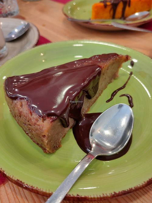 Tarta plátano at Teff Vegetariano in Elche