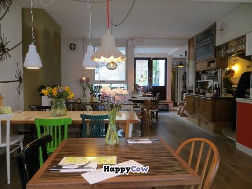 Beautiful flowers were on each tables. at Eetatelier in Arnhem