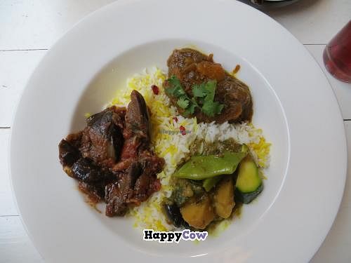 Tajine curry plate (vegan) at Eetatelier in Arnhem