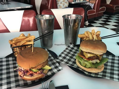 Vegan burgers and milkshakes   at Fonzie's Diner  in Kilsyth