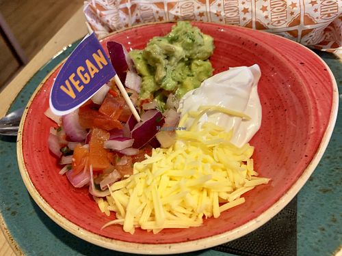 Vegan toppings for Fajitas  at Chiquito in Aberdeen