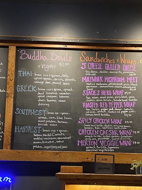 Vegan Buddha bowls at Inspire Cafe in Dubuque