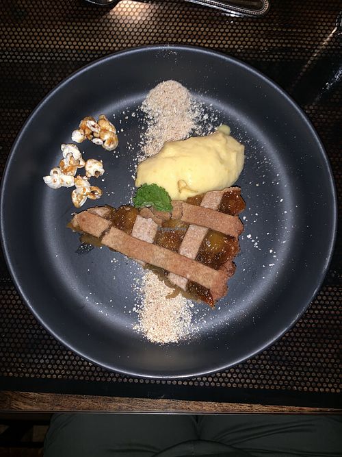 pumpkin & pineapple pie at The 501 Hub in Belize City