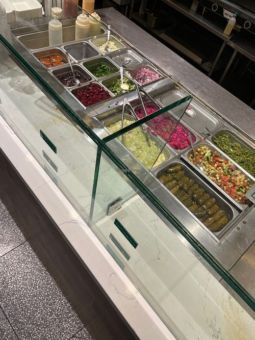 toppings at Hummus Republic in Burbank