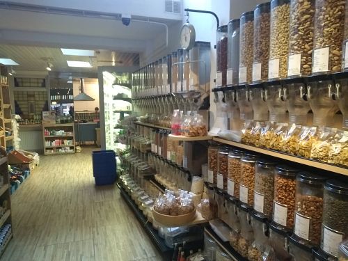 The inside end of the.shop at Delicious Food in Amsterdam