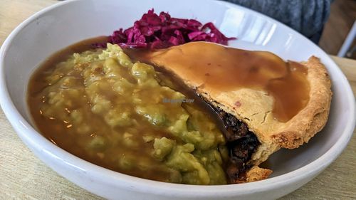 Mushroom & potato pie at Secret Garden Cafe in Clitheroe