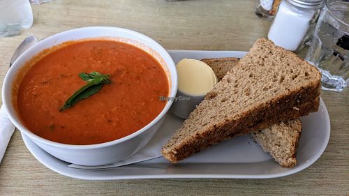 Tomato & basil soup at Secret Garden Cafe in Clitheroe