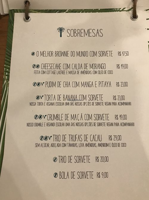 Desserts at Casa Graviola in Brasilia