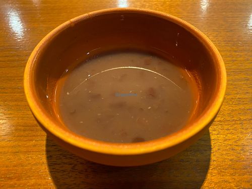 Sweet red bean dessert  at Muku Taiwanese Vegetarian Food in Kyoto