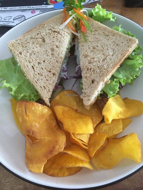 Vegan tempe sandwich  at In De Bowl in Sanur