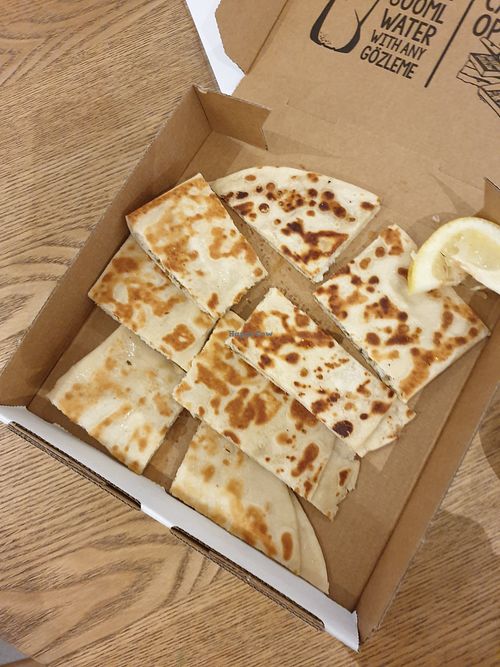 Zaatar with vegan cheese GOZLEME at Gozleme King in Ryde