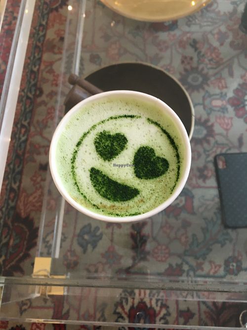 Matcha latte at Matcha Mafia in Amsterdam