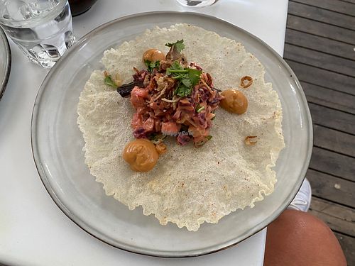 Korean tartar medium dish at Snotty Seaside in Stockholm