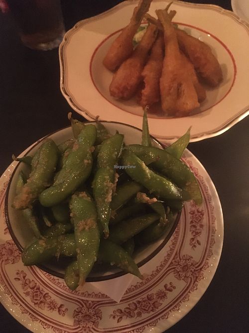 Edamame beans with ginger and sesameoil at Snotty Seaside in Stockholm