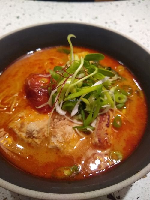 Creamy kimchi ramen at Umami Ramen & Izakaya in Montreal