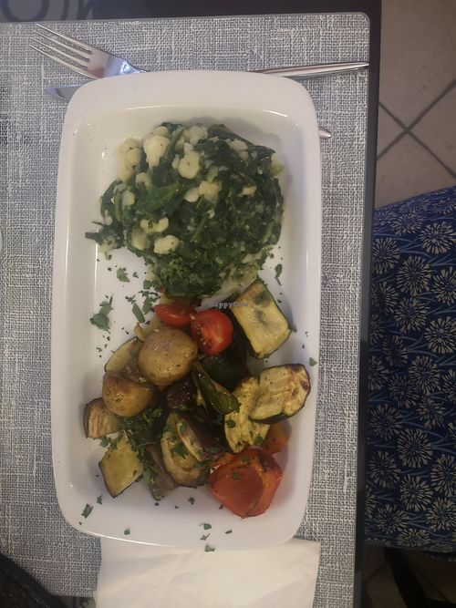 Special dish on request: chard with garlic and fried vegetables at Bistro Bukarica in Krk