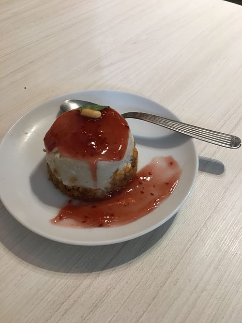 Raw cheesecake  at Vica in Buenos Aires