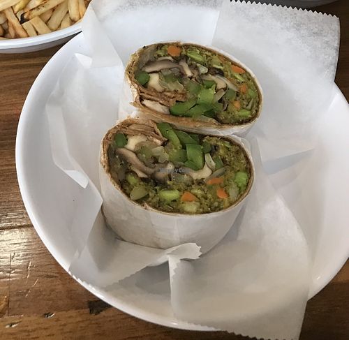 Vegan veggie wrap at Energy Fuel in Bellmore
