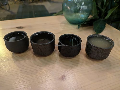 Sake tasting at Plant Based Sushi in Amsterdam